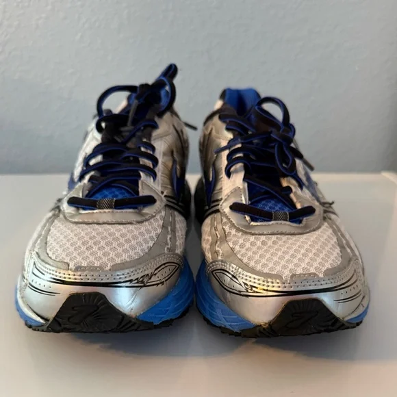BROOKS Adrenaline GTS 14 Men’s Running Shoes Size 10.5 Silver Blue Support - Picture 4 of 13